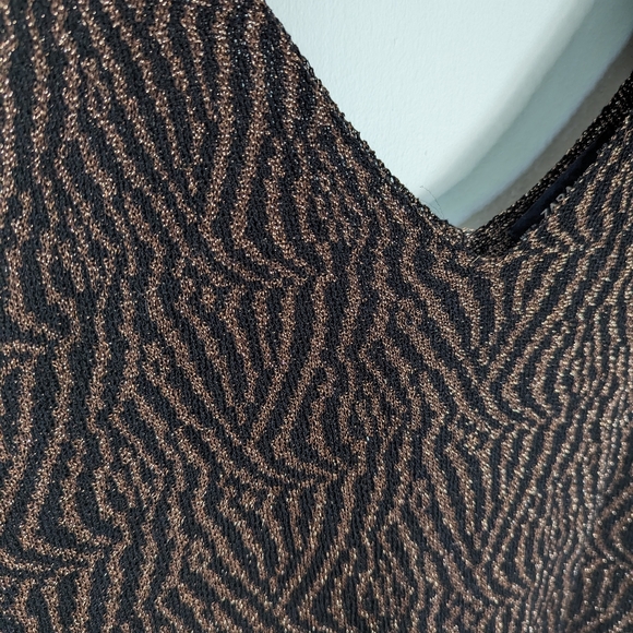 Zara Metallic Knit Tiger striped tank top - Picture 2 of 4